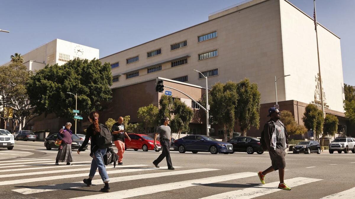 The Stanley Mosk Courthouse, which is the main civil courthouse of the Superior Court of Los Angeles County in downtown Los Angeles on May 18, 2017.