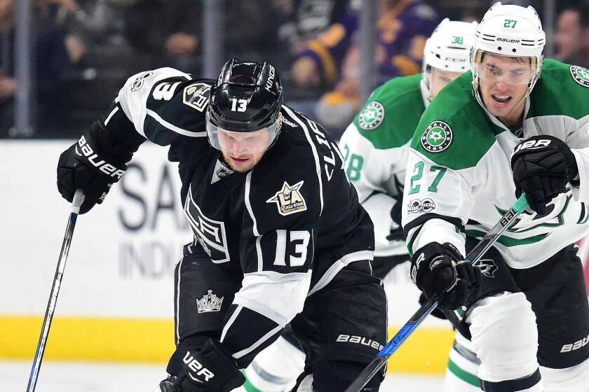 Kyle Clifford (13) and the Kings look to keep their offensive momentum going against St. Louis on Thursday night.