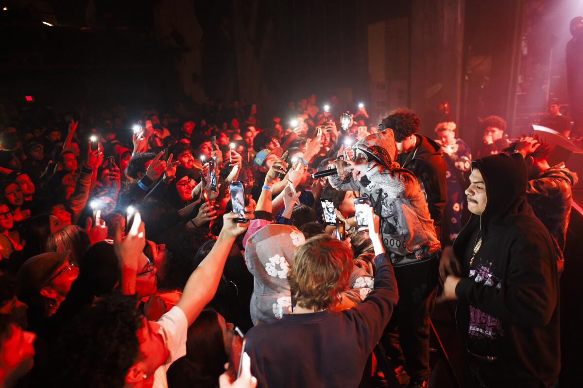 Rappers execute astatine the Drakeo memorial amusement astatine The Fonda Theater connected Wednesday, Dec. 18, 2024 successful Los Angeles, CA.