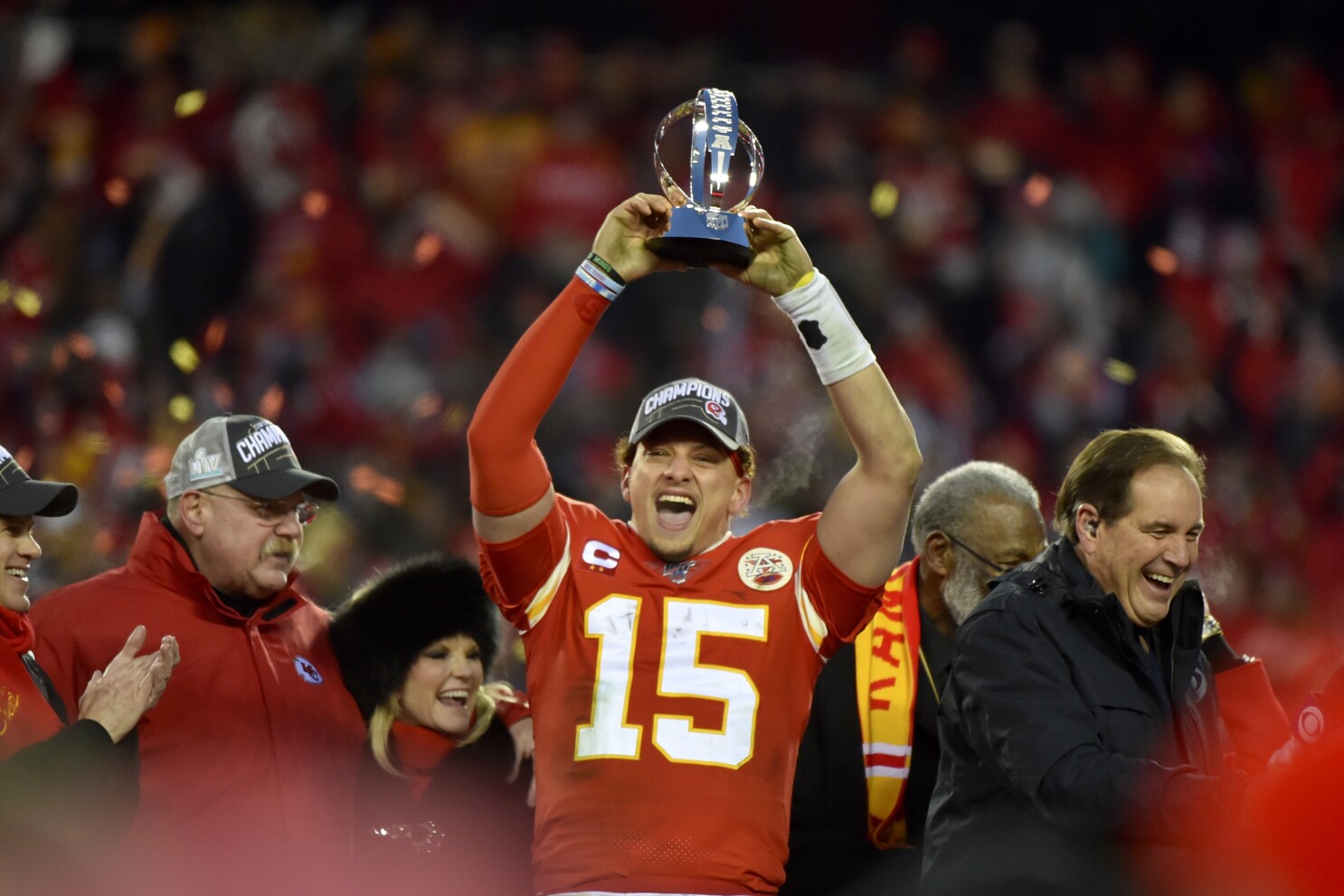 Who is considered the home team in super bowl 53 Patrick Mahomes Guides Kansas City Chiefs To First Super Bowl Appearance In 50 Years Los Angeles Times