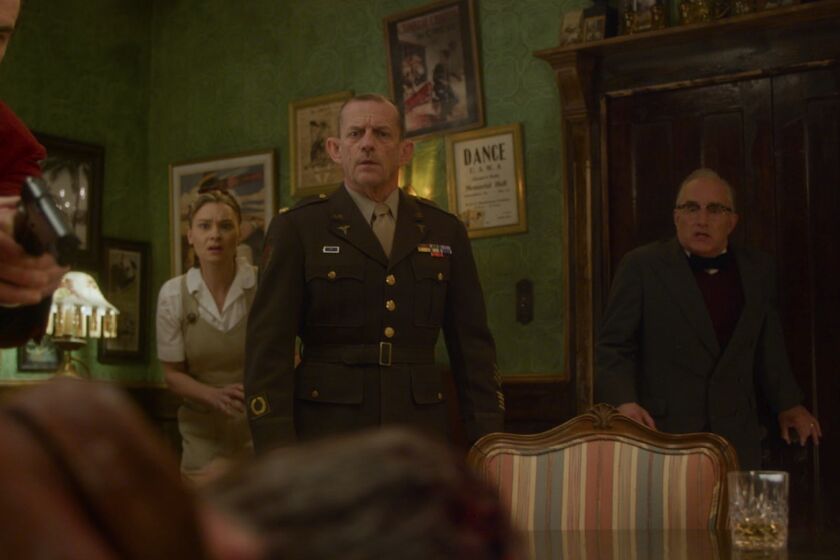 Jeremy Holm, from left, Kristina Klebe, Ezra Buzzington, Ron E. Rains and Anne Ramsay in the movie "Brooklyn 45."