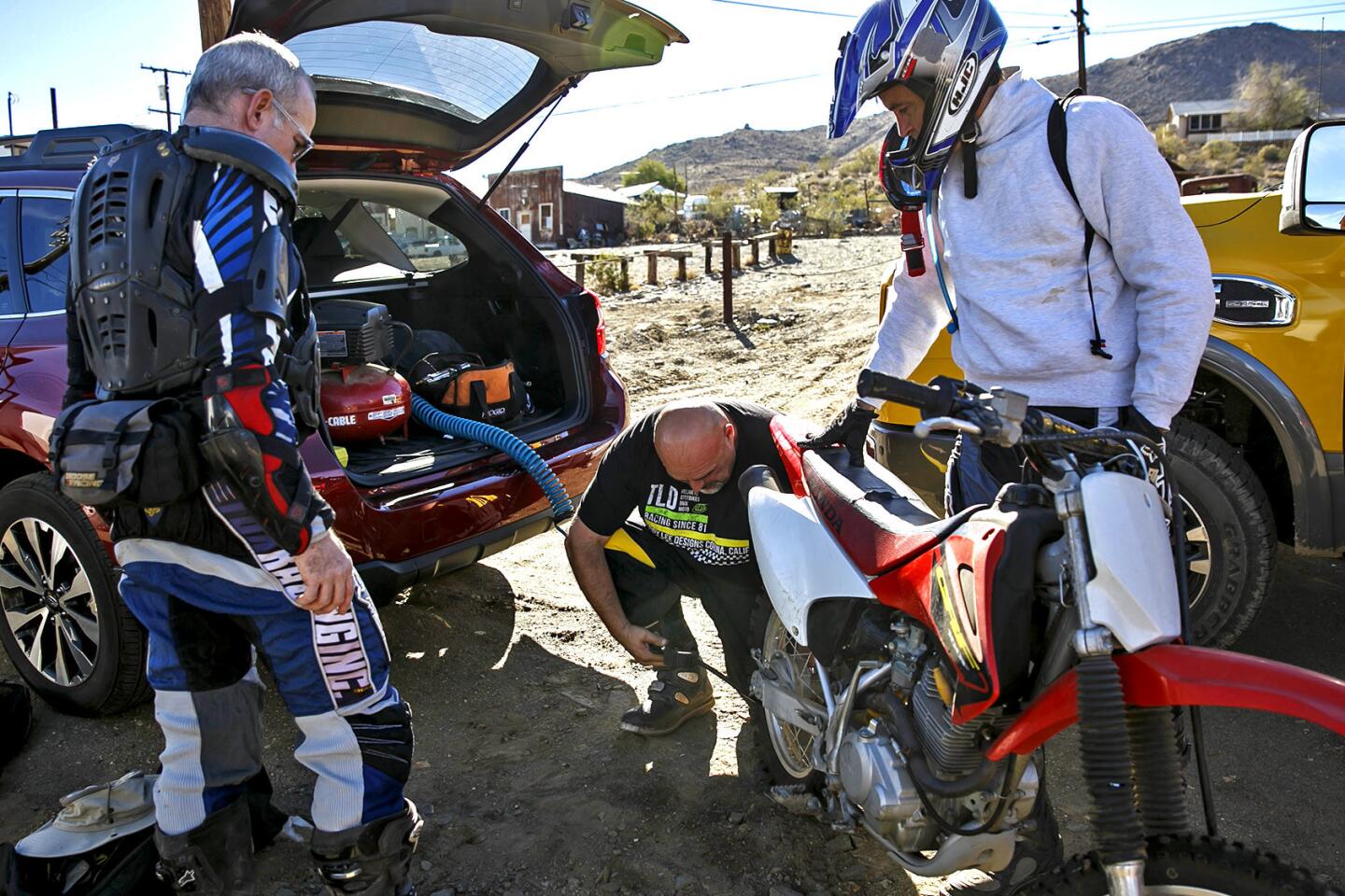 Mojave Desert memorial to fallen motorcycle riders