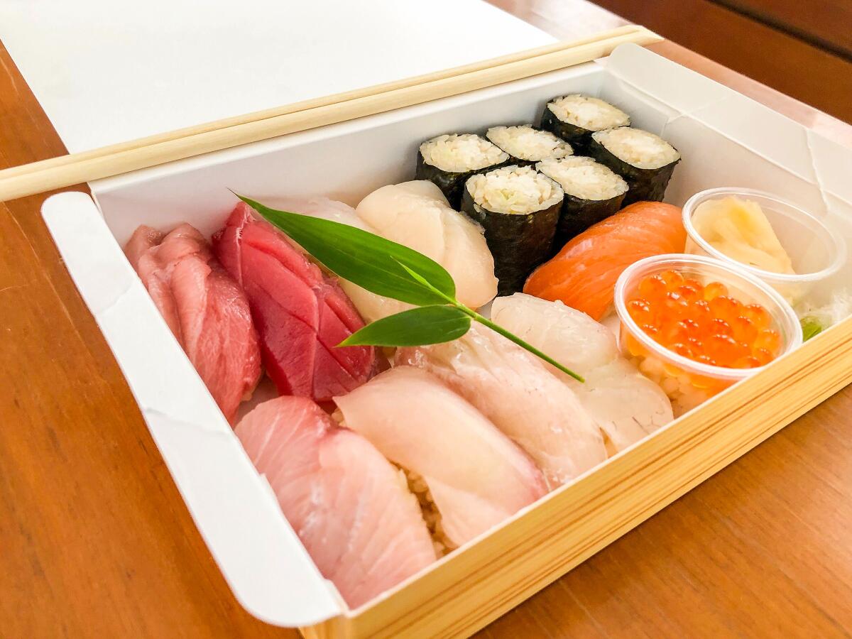 To-go sushi bento from Shunji in Sawtelle. 