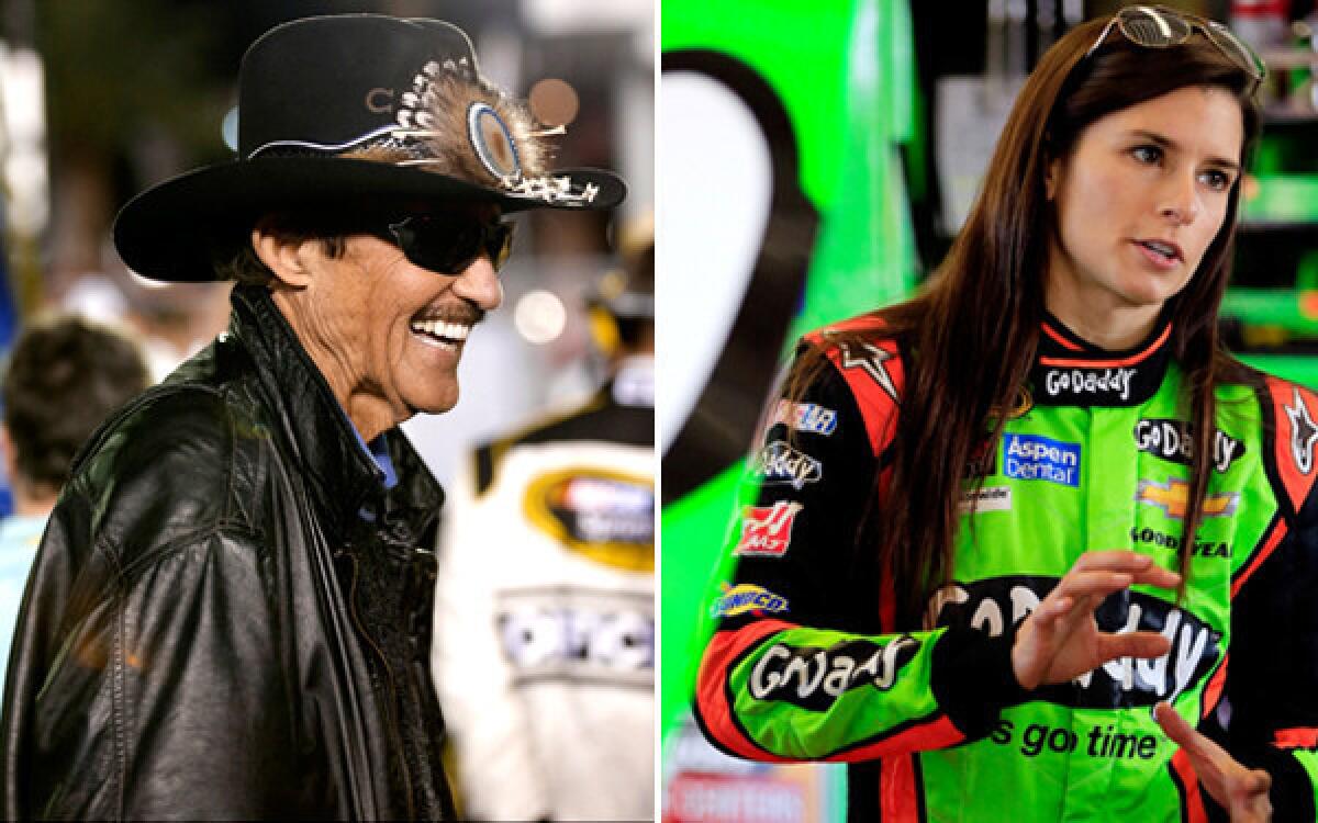 Richard Petty was all smiles at Daytona International Raceway while Danica Patrick was all business in the garage.