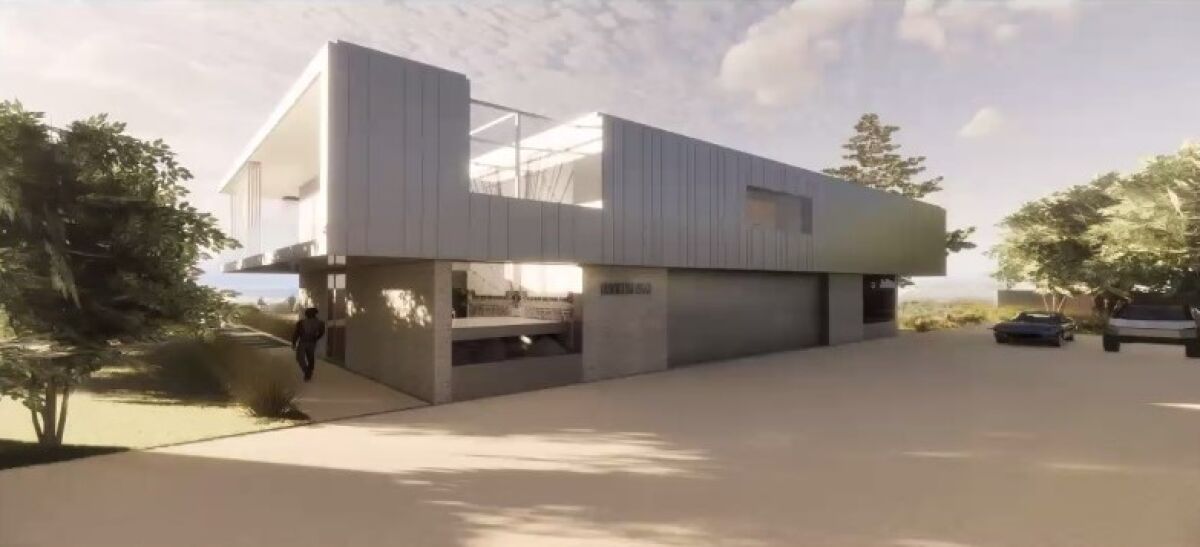 A rendering of a home development proposed for 9872 La Jolla Farms Road.
