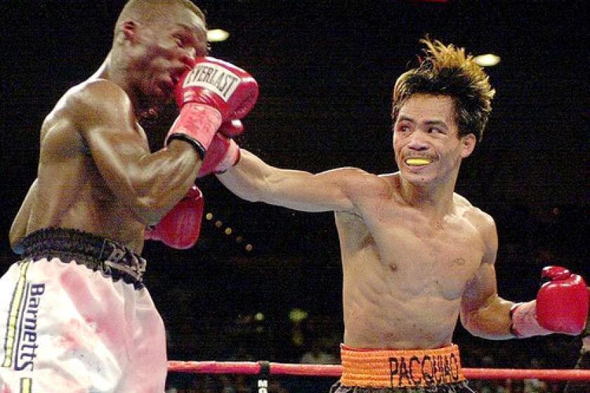 Reigning WBC super-bantamweight international champion Manny Pacquiao won the IBF world title when he defeated Lehlohonolo Ledwaba with a technical knockout in the sixth round on June 23, 2001, at the MGM Grand Garden Arena in Las Vegas. It was the second weight division in which he won a world championship after reigning for nearly a year as the WBC world flyweight champion.