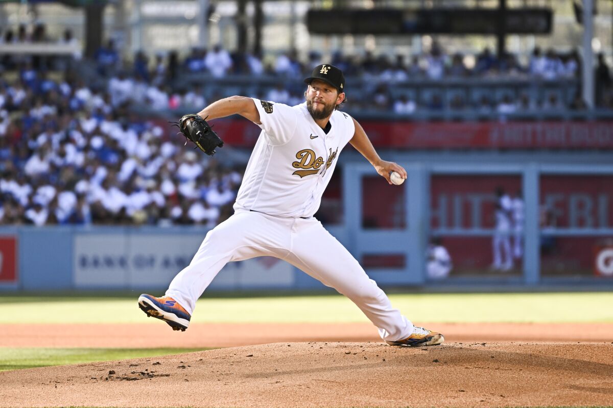 Clayton Kershaw pitches during the All-Star game.