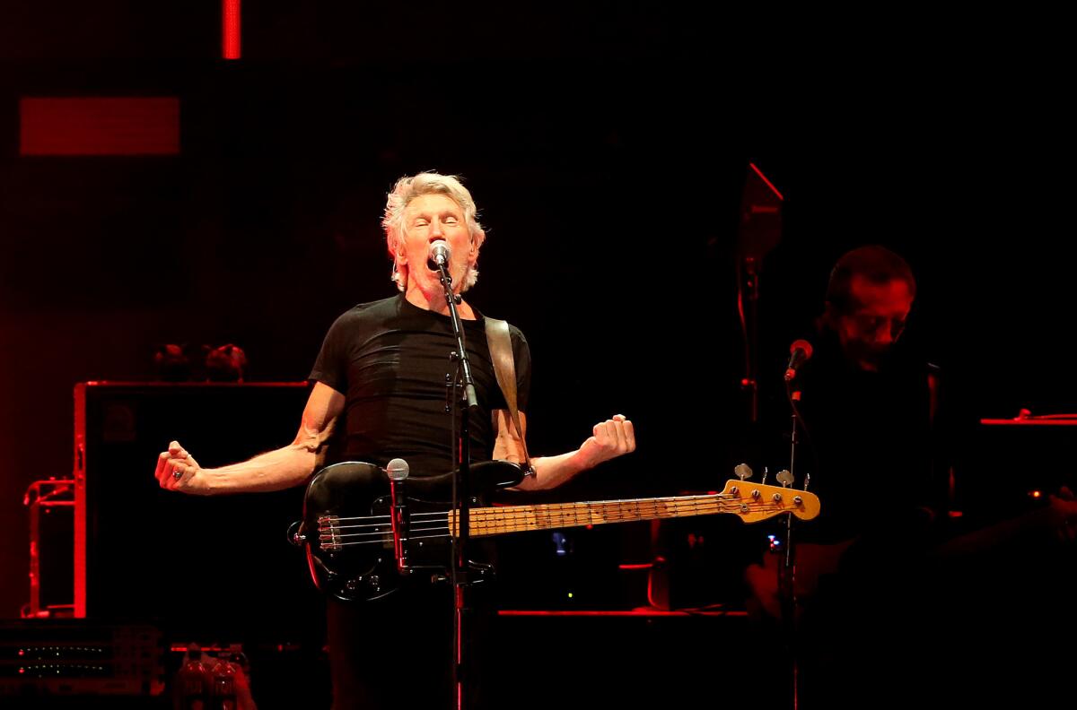 Roger Waters performs during Desert Trip in Indio on Oct. 16, 2016.