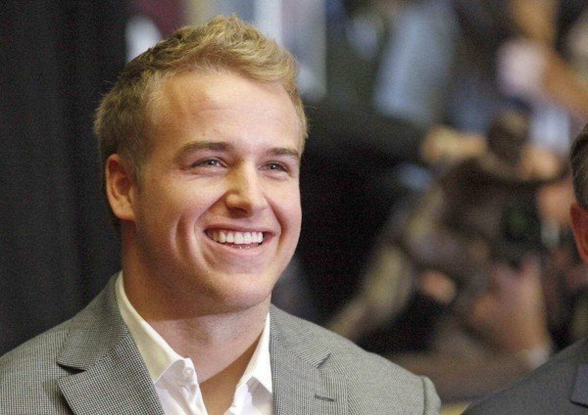 USC quarterback Matt Barkley was all smiles in 2011 when he announced he would return for his senior season.