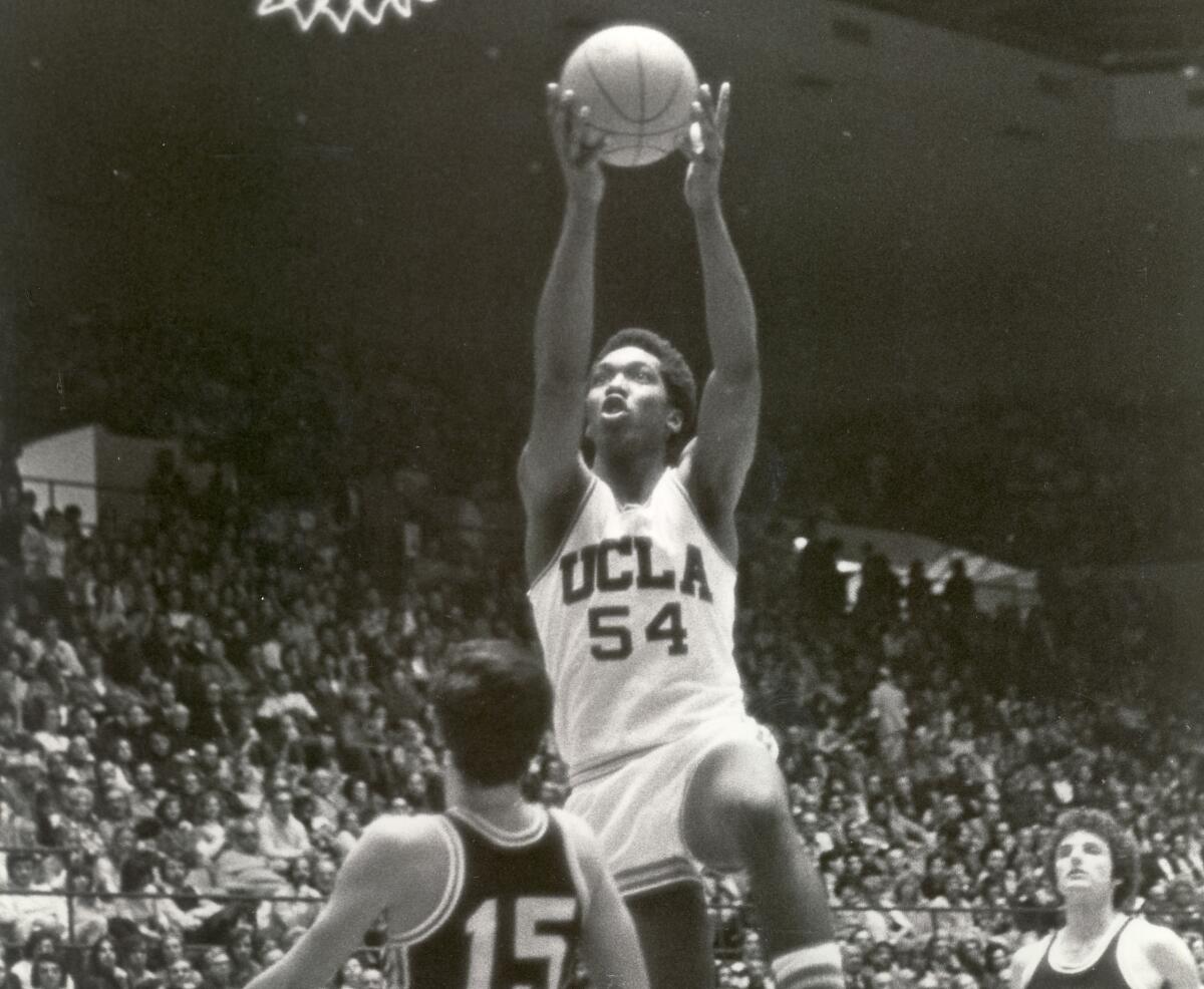 Larry Farmer puts up a shot during a game for UCLA.