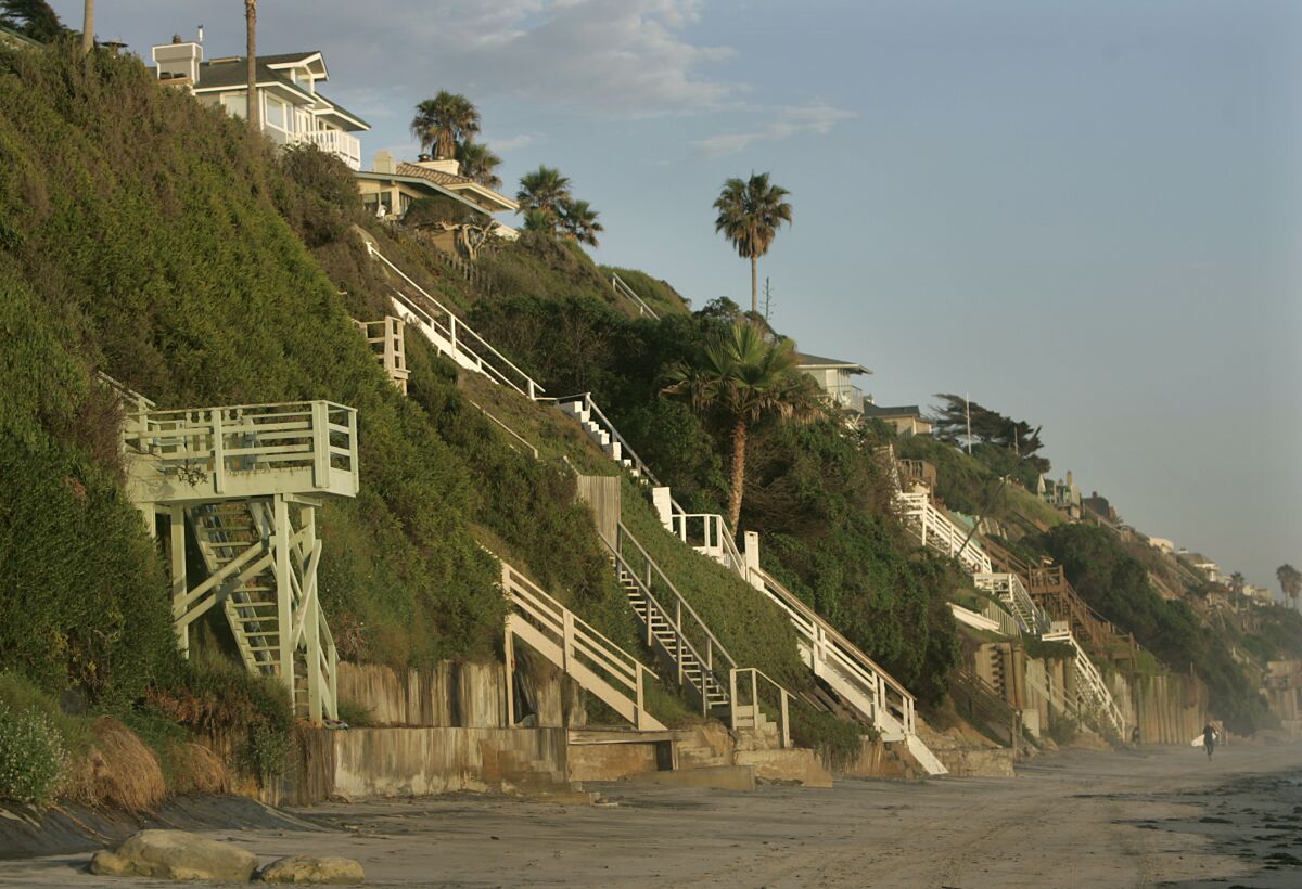 Ocean front homes in Leucadia. The essence of Leucadia can be summed up in one word: Funky.