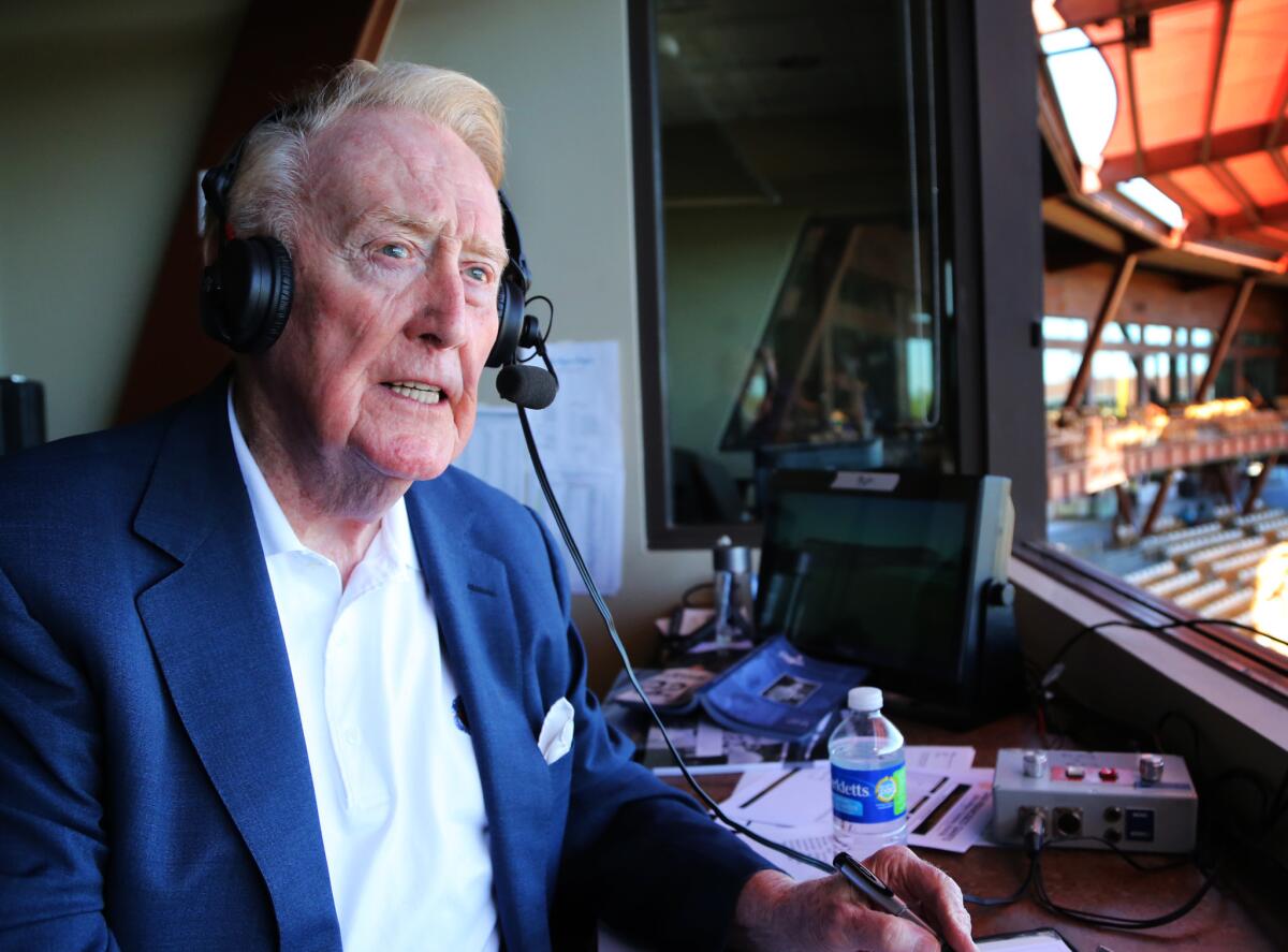 Dodgers' broadcaster Vin Scully, who is retiring after this season, has found it "embarrassing" to be dragged into the imbroglio over the team's TV rights