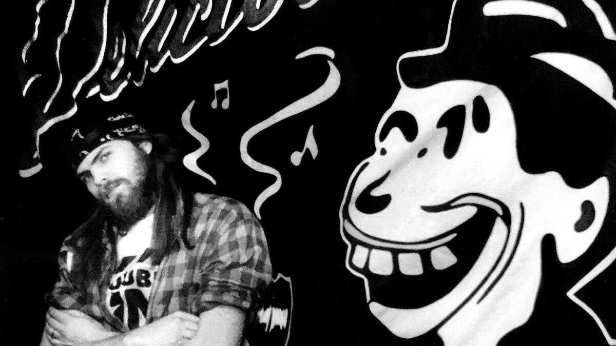 Matt Dike in a 1989 photo taken at the corporate offices of Delicious Vinyl in Hollywood.