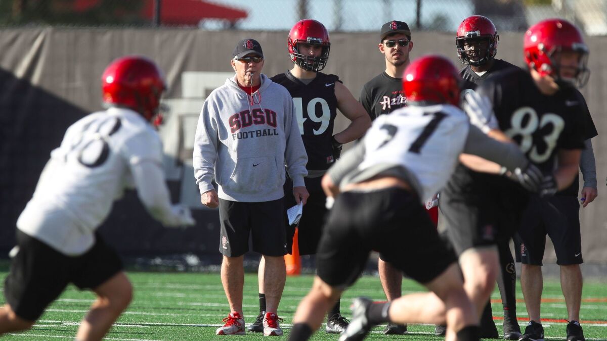 San Diego State head coach Rocky Long said "we got better" during spring practice, but there's still plenty of work to do before the 2019 season arrives.