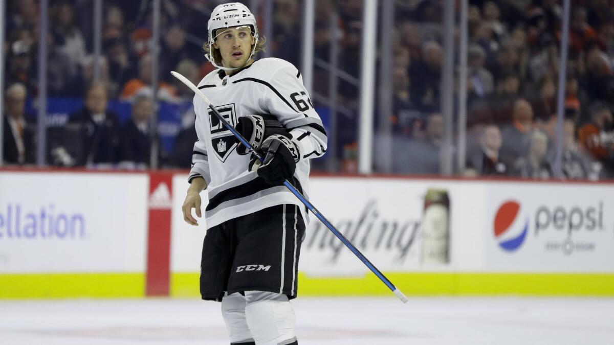 The Kings' Carl Hagelin is shown in a game against the Philadelphia Flyers on Feb. 7.