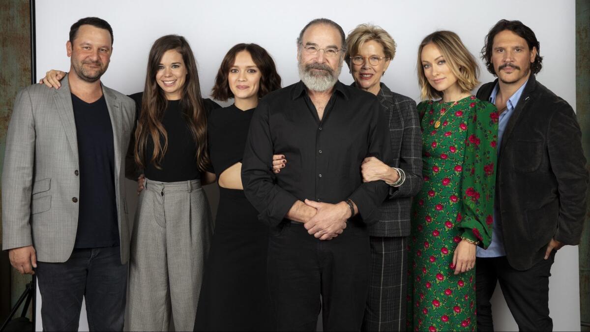 Director/writer Dan Fogelman, actress Laia Costa, actress Olivia Cooke, actor Mandy Patikin, actress Annette Benning, actress Olivia Wilde, and actor Sergio Peris-Mencheta from the film "Life Itself."