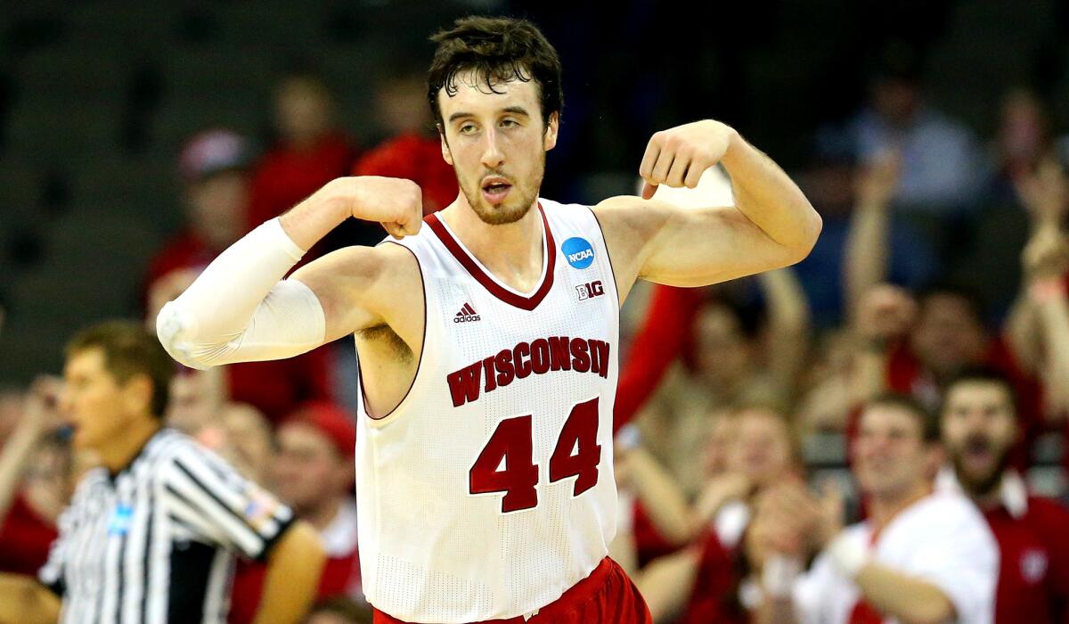 Wisconsin's All-American forward Frank Kaminsky is likely to face a series of double-team defenses from North Carolina on Thursday in a West Regional semifinal.
