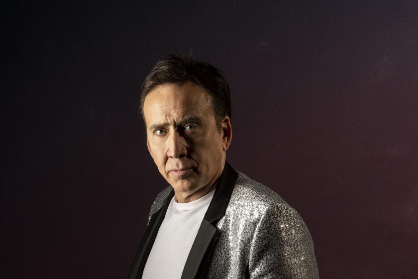 Actor Nicolas Cage from, "The Unbearable Wight Of Massive Talent," poses for a portrait at the LA Times Photo Studio 