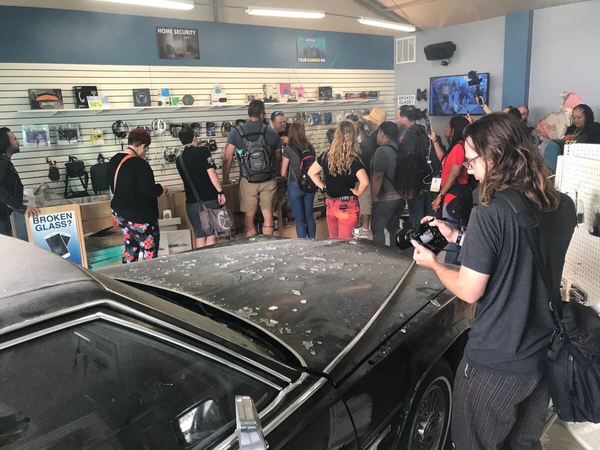 At "The Boys" installation for Comic-Con International, attendees must assist in the cover-up of a superhero abduction.