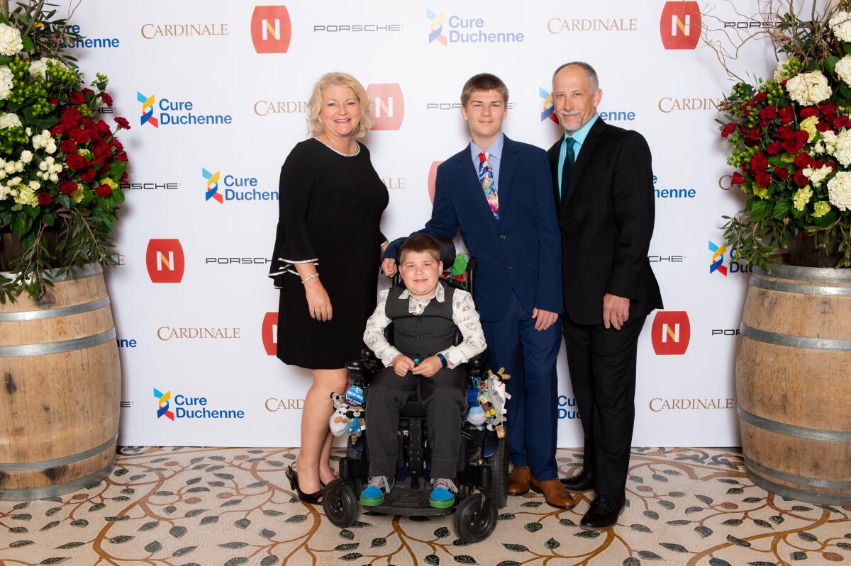 The Nilson family of Mission Viejo. Henry Nilson, second from left, was diagnosed with Duchenne Muscular Dystrophy at age 3.