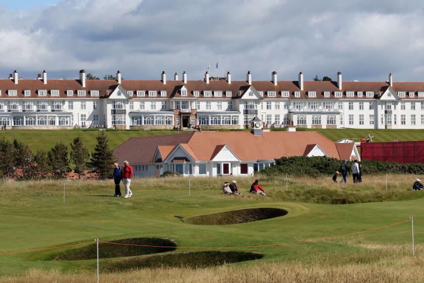 The Trump Turnberry Resort, purchased by Trump in 2014, features three golf courses. Its Ailsa course and hotel building are currently being renovated and will reopen in 2016.