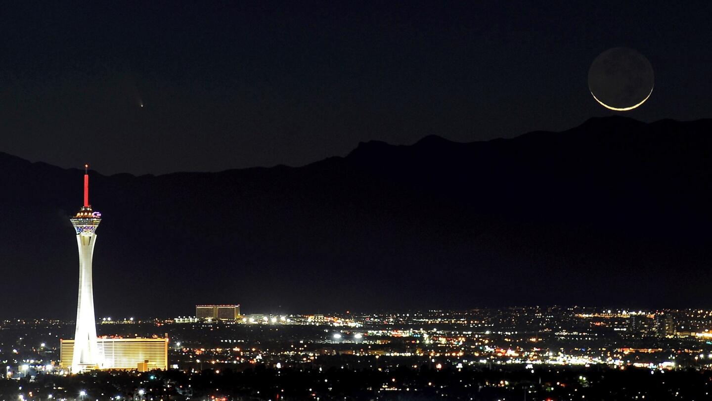 PanSTARRS comet over Las Vegas