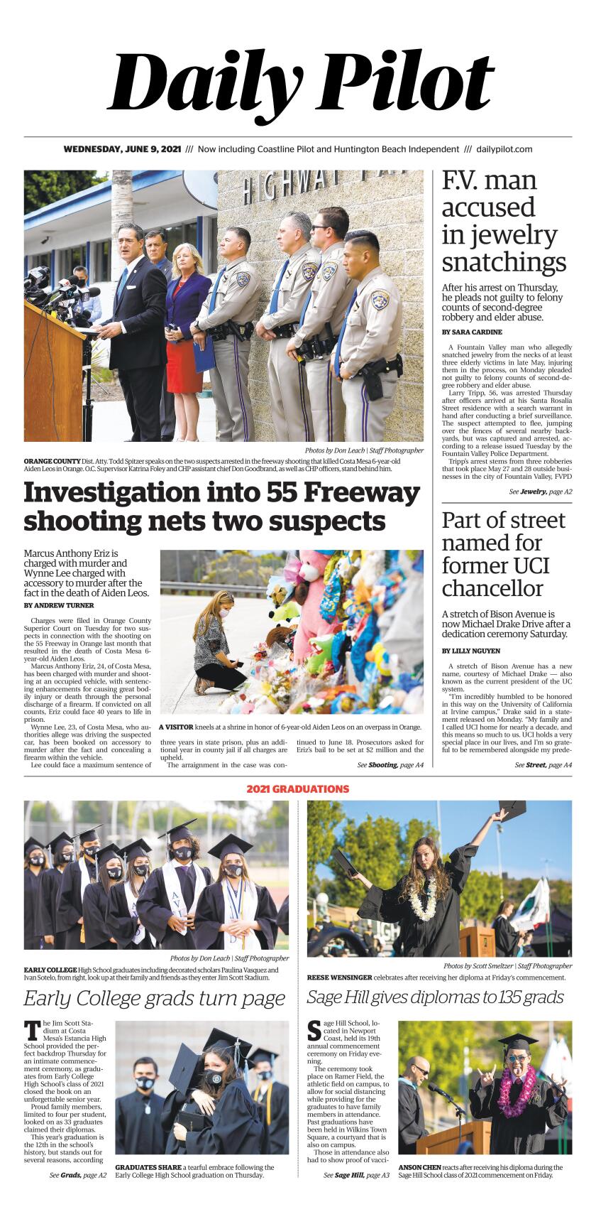 June 9 2021 Daily Pilot cover
