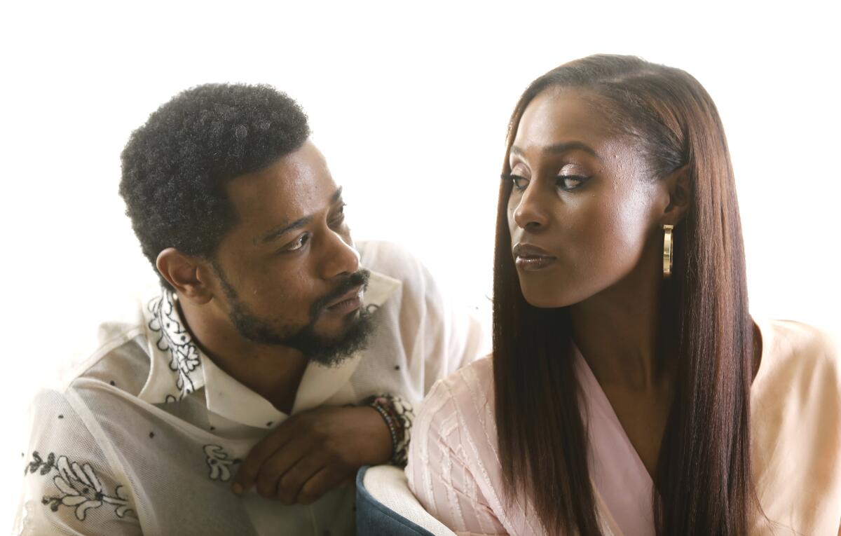 "The Photograph" stars Issa Rae and Lakeith Stanfield, seen here at the London West Hollywood Hotel on Feb. 4.