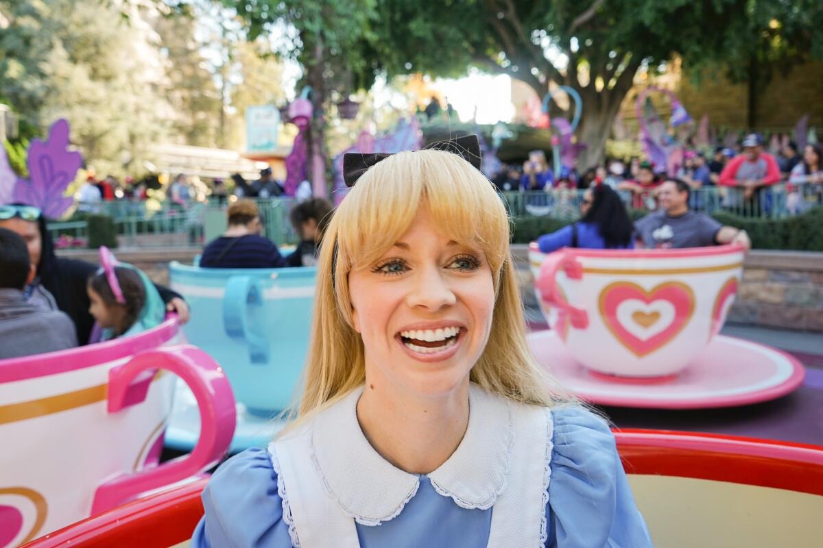 Piper Gillin played Alice in Wonderland and other Disney characters at Disneyland.