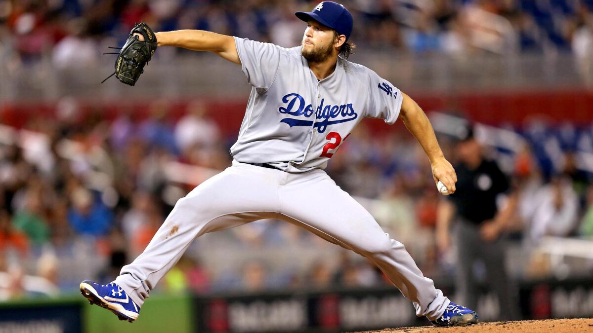 Dodgers starter Clayton Kershaw gave up three runs, but only one earned, in the 3-2 loss to the Marlins on Saturday in Miami.