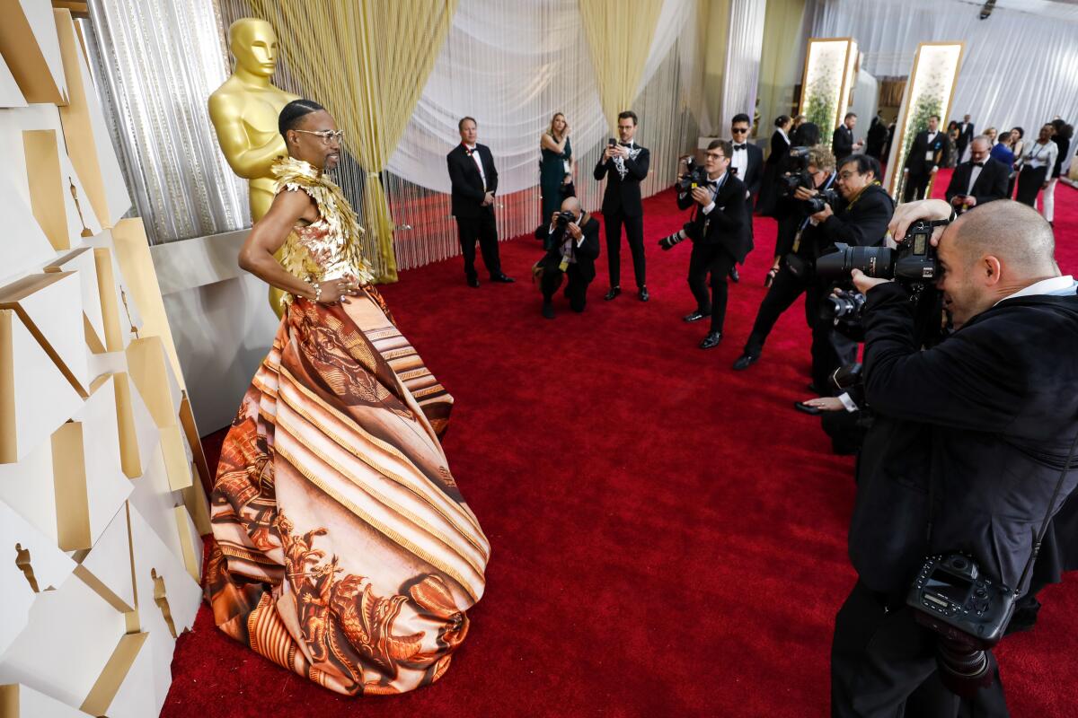 Billy Porter arriving at the 92nd Academy Awards.