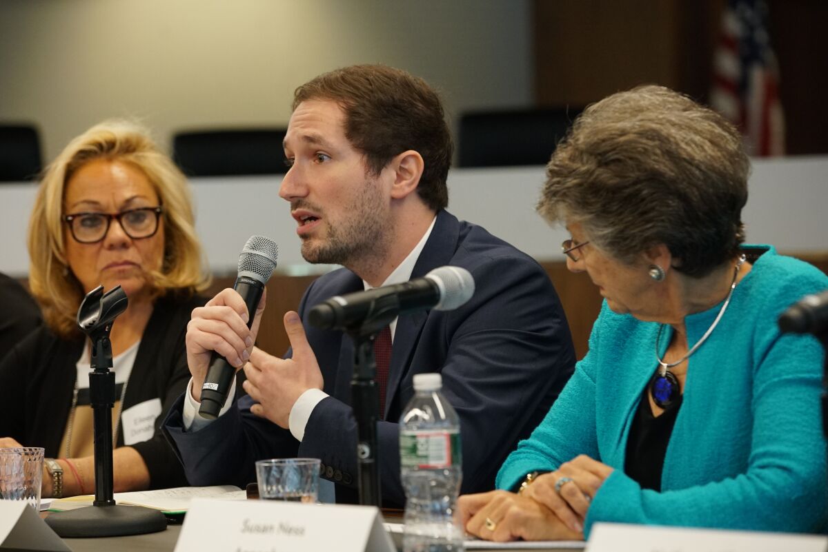 Clement Wolf, Google’s global public policy leader for information integrity, speaks Tuesday at a symposium on digital disinformation hosted by the Federal Election Commission.