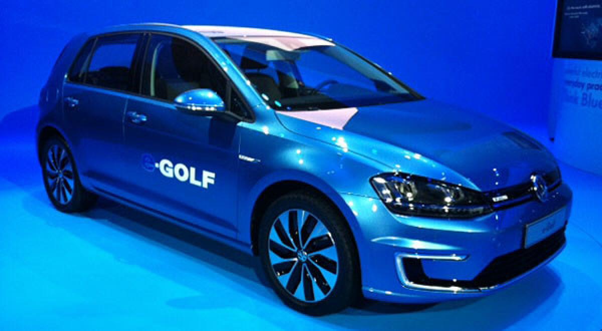 The electric Volkswagen eGolf.