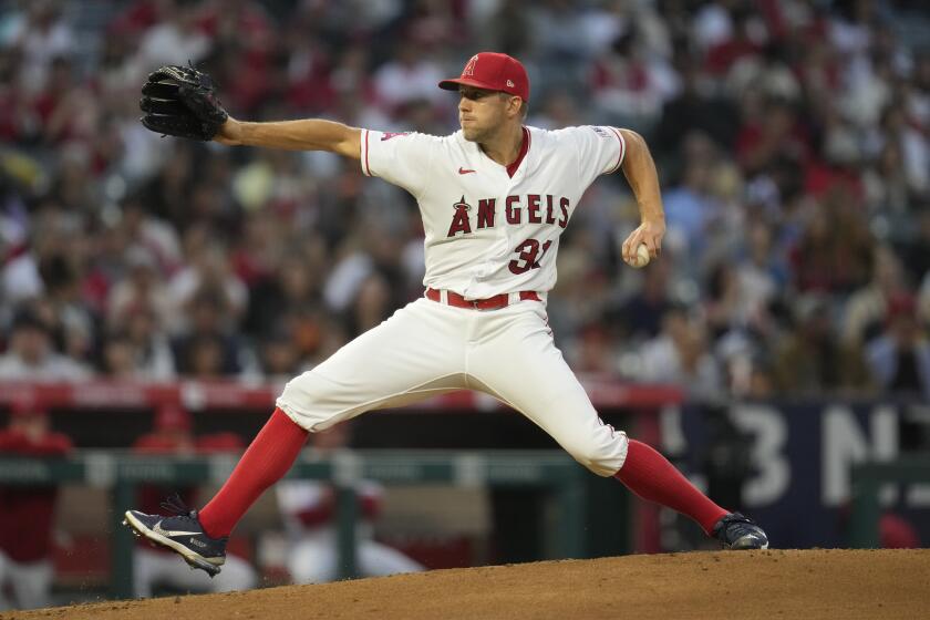 Los Angeles Angels starting pitcher Tyler Anderson (31) throws during the second inning of a baseball game against the Detroit Tigers in Anaheim, Calif., Saturday, Sept. 16, 2023. (AP Photo/Ashley Landis)