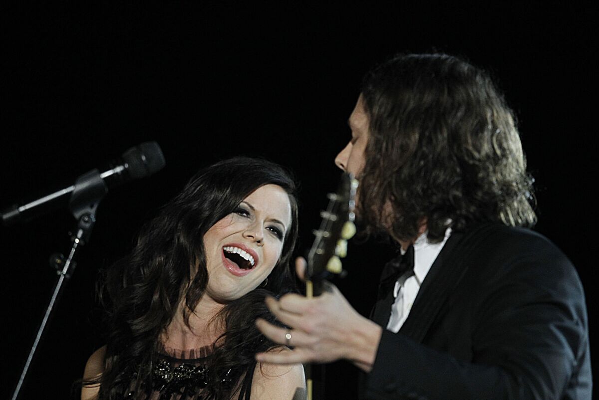 Joy Williams and John Paul White of the Civil Wars performing in 2012.