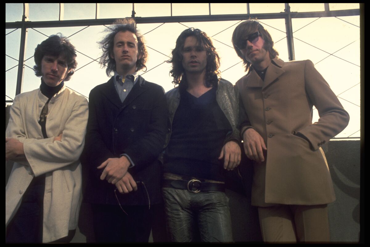 The Doors:  John Densmore, Robby Krieger, Jim Morrison and Ray Manzarek