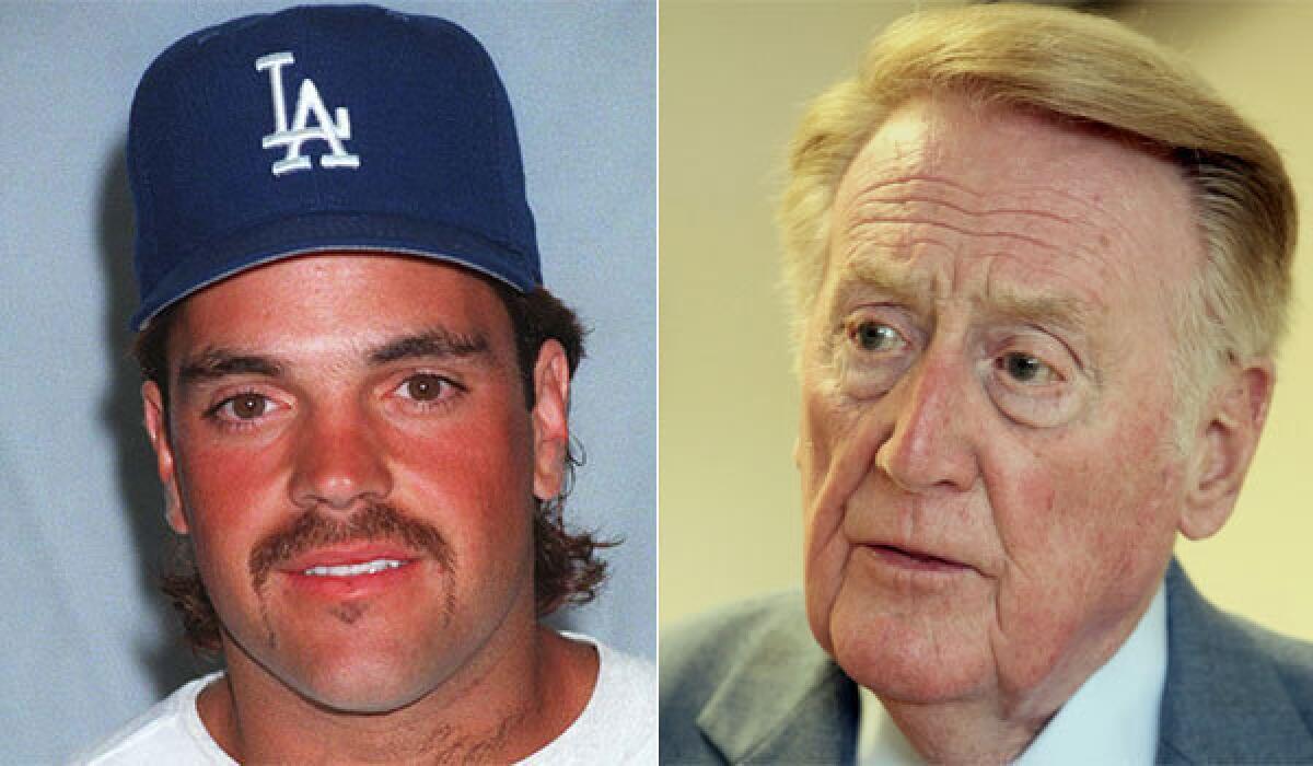 Mike Piazza called Dodgers broadcaster Vin Scully "a class act."