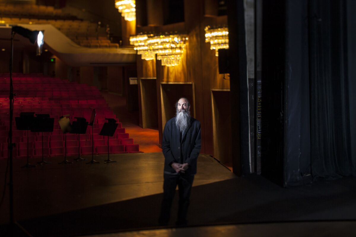 Jeff Kleeman, L.A. Opera technical director, photographed from backstage at the Dorothy Chandler. He has worked over 28 years with the opera company. "A small army of talented humans working with old world traditional methods, alongside sophisticated new equipment and technology, makes for fulfilling work and satisfying world class spectacle."