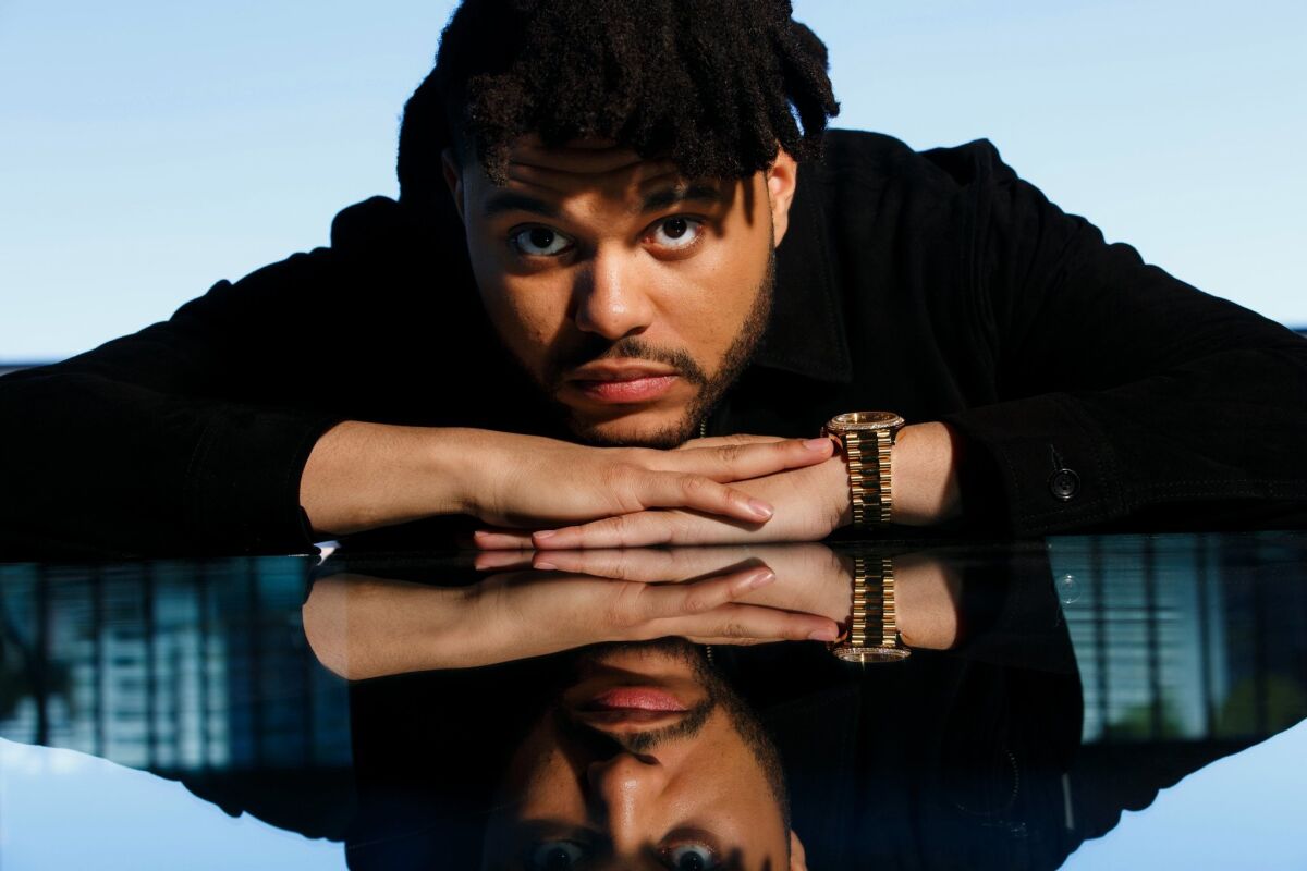 Abel Tesfaye, better known as the Weeknd, poses during a portrait session in Los Angeles on Feb. 5, 2016.