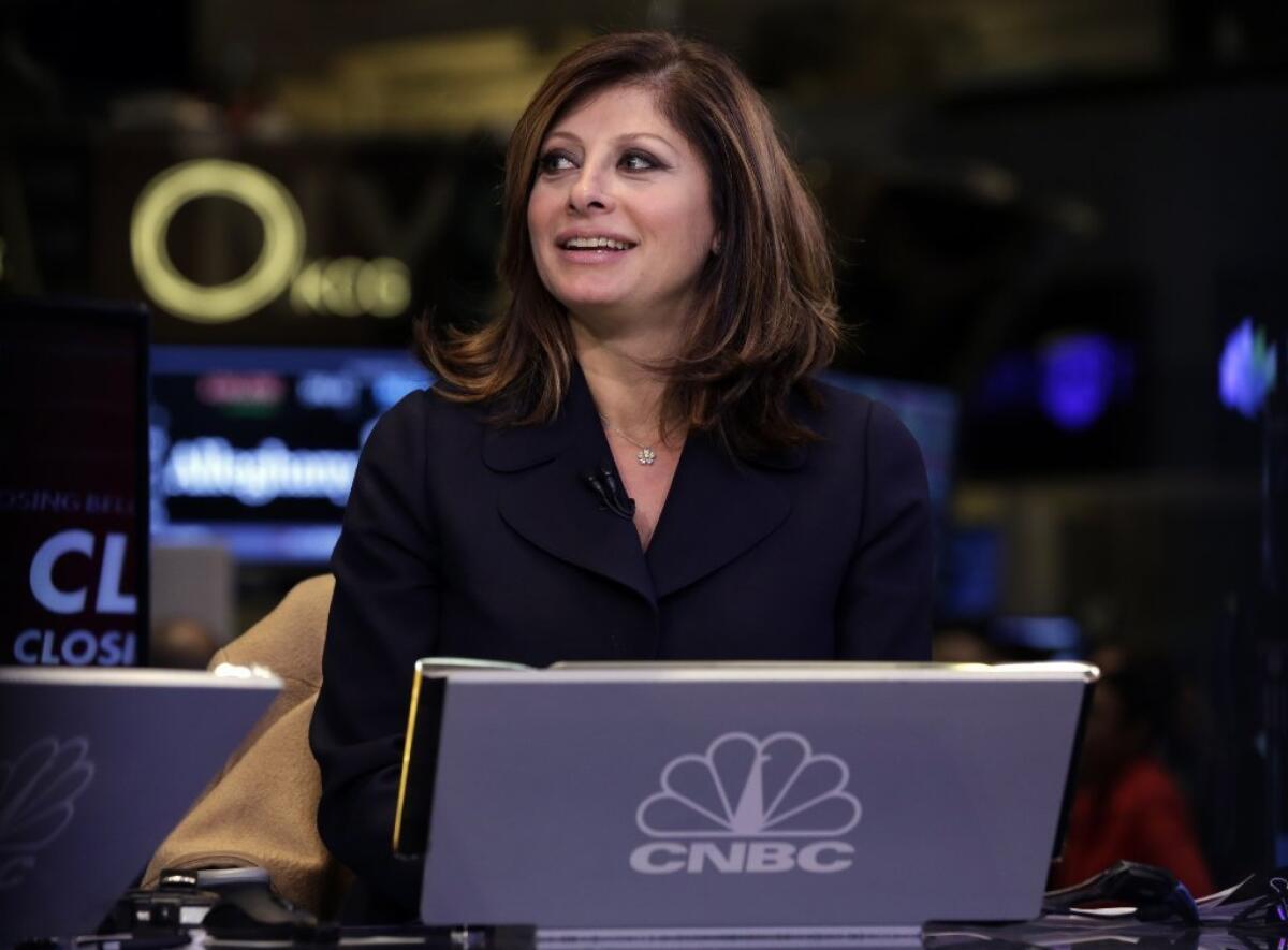 Maria Bartiromo, signing off from CNBC last week on her way to Fox.