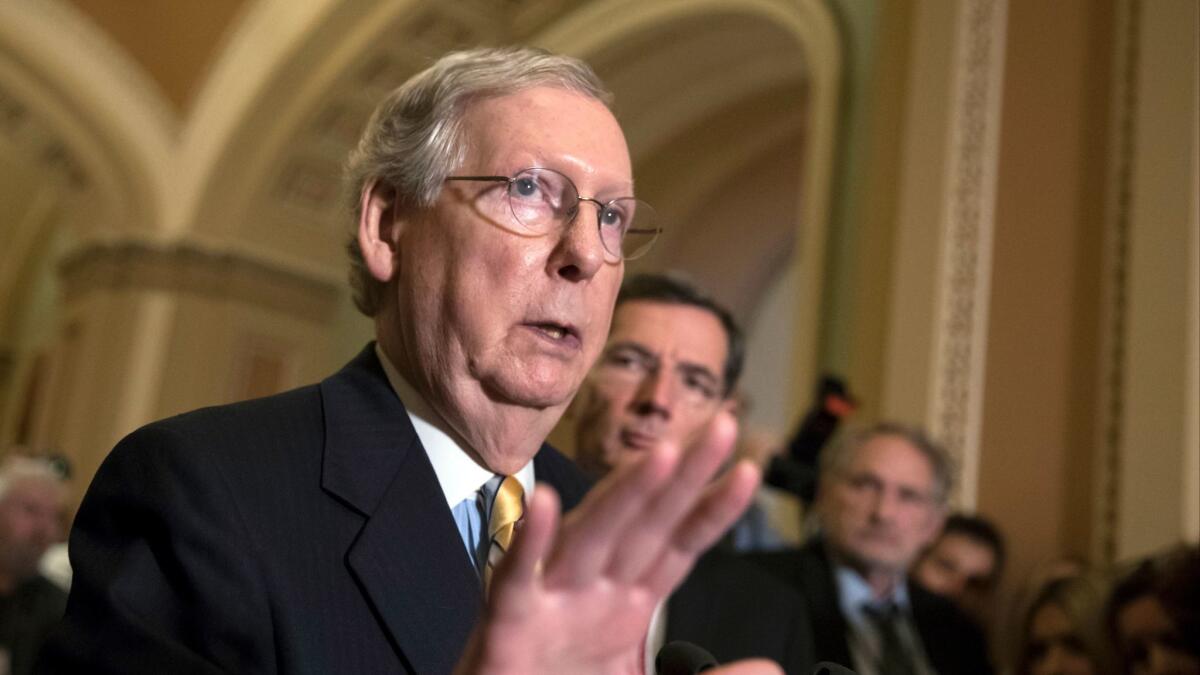 Senate Majority Leader Mitch McConnell seen on June 27 when he postponed a vote on repealing Obamacare, is now planning a vote for Tuesday. But what's in the bill?