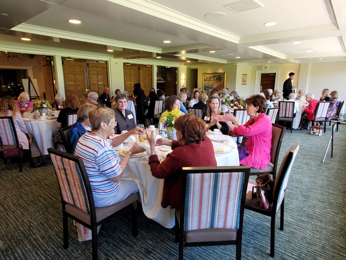 The La Jolla Garden Club meets for lunch at the La Jolla Country Club.