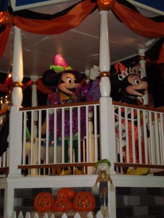 Minnie and Mickey Mouse host the Boo-to-You parade at Mickey's Not-So-Scary Halloween Party in the Magic Kingdom.