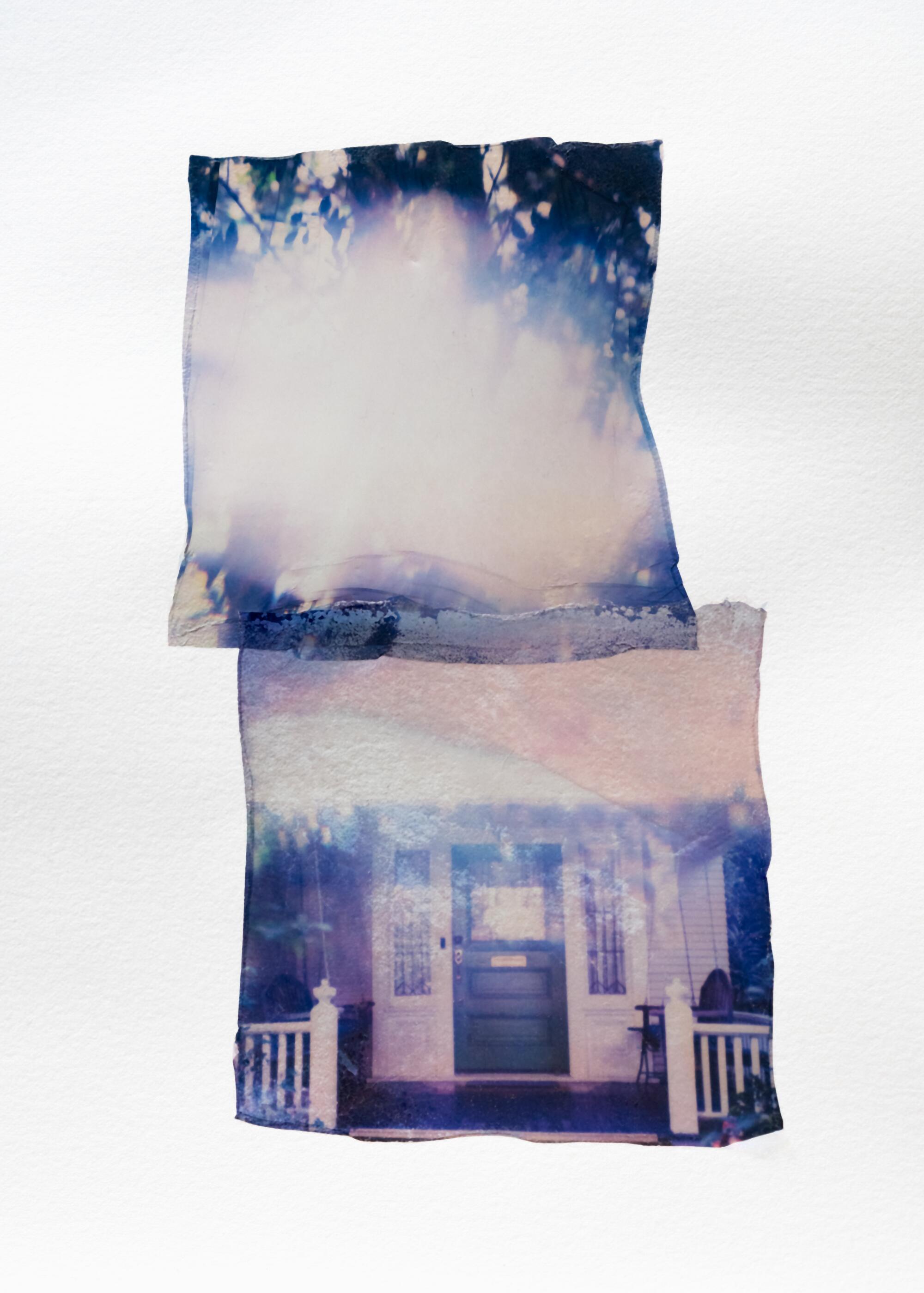 Liner Notes polaroid transfer of a front porch