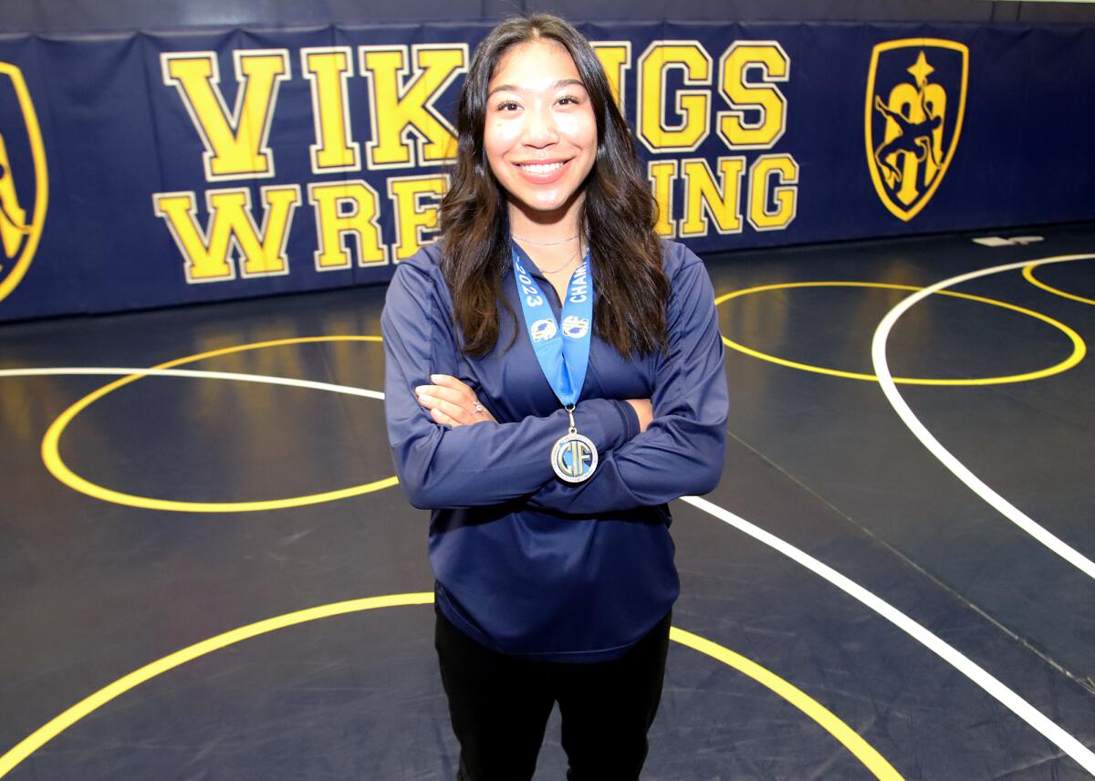 Marina's Carissa Qureshi is the CIF State individual wrestling champion in the 126-pound weight class.