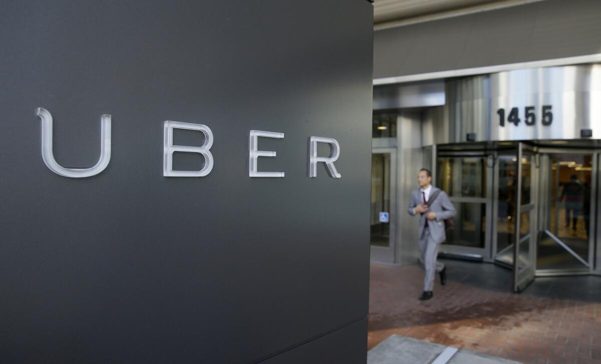 Uber headquarters in San Francisco. Los Angeles police are investigating an alleged assault said to involve an Uber driver.