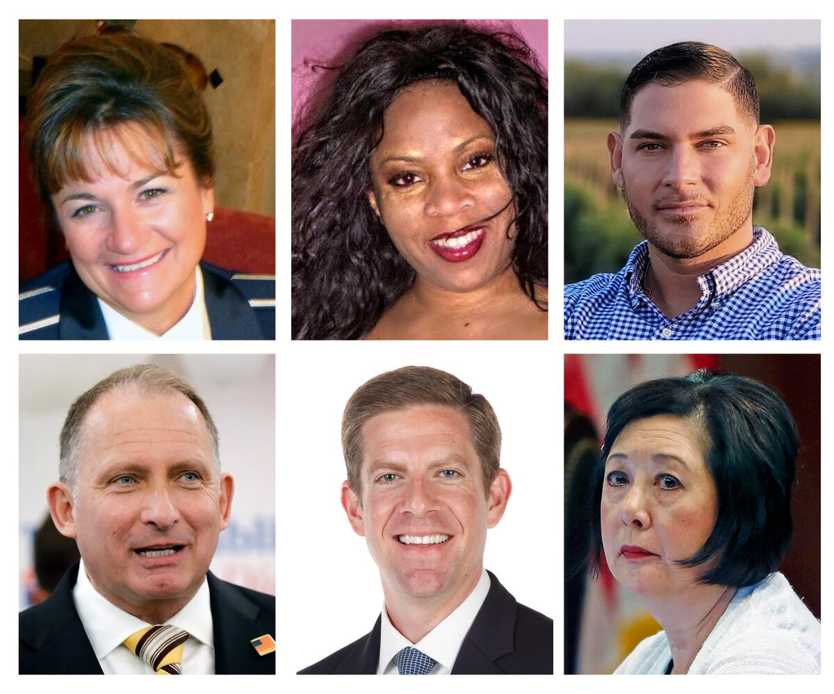 Six of seven candidates for the 49th Congressional District. 
