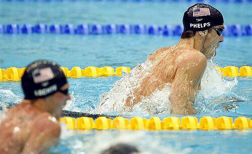 Michael Phelps leads Ryan Lochte