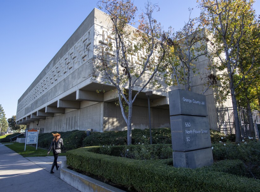 A December 2020 photo of the Orange County Jail in Santa Ana.