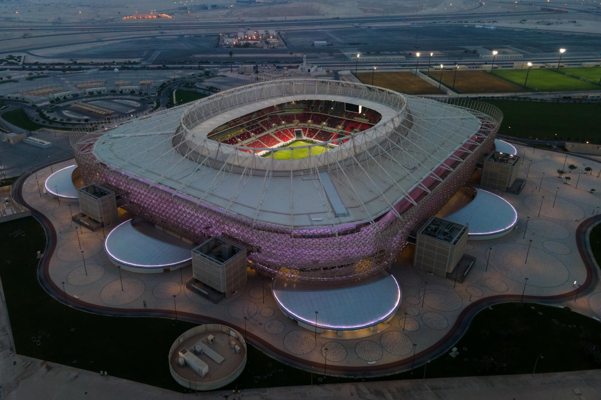 Stadium shaped like an Arab cap opens ahead of Qatar World Cup